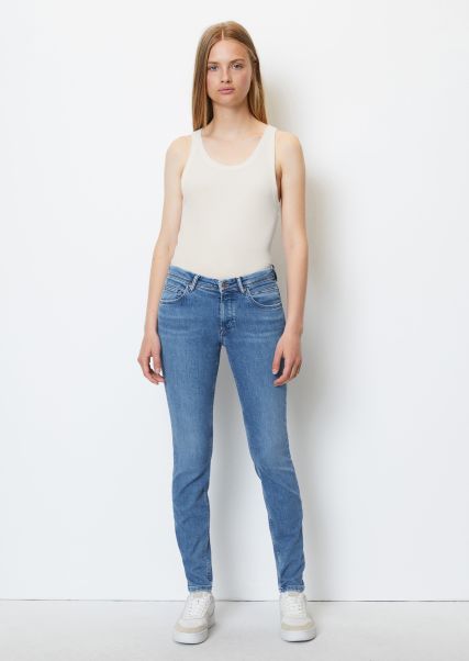 Multi/Tinted Light Blue Jeans Modello Alva Slim In Misto Cotone Organico Elasticizzato Prezzo Di Costo Jeans Donna